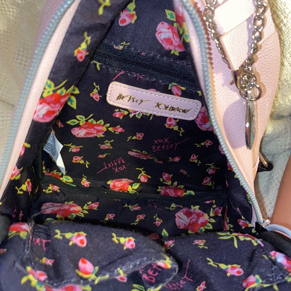Betsey Johnson Baby Pink Mini Backpack